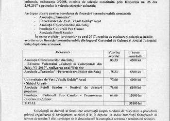 Rezultatele selecţionării proiectelor culturale pentru acordarea de finanţări nerambursabile