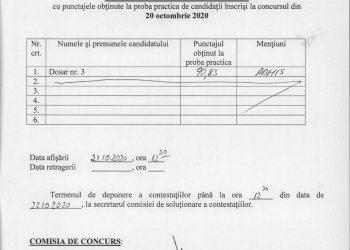 Rezultatele concursului pentru ocuparea postului de instrumentist-contrabas
