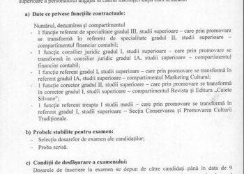 Examen de promovare în grade/trepte profesionale a personalului angajat în cadrul instituției