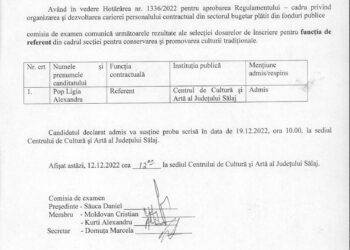 Selecția dosarelor de înscriere la examenul de promovare în grad/treaptă profesională a personalului