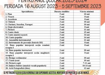 Înscrieri în anul I de studii pentru anul şcolar 2023-2024