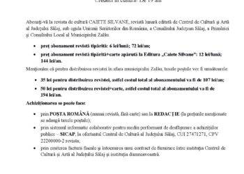 Abonamente Caiete Silvane 2024