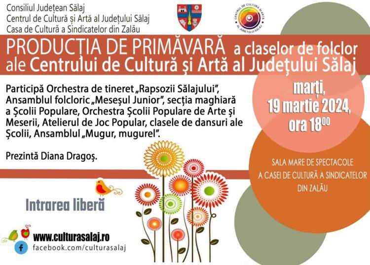 Producția de primăvară a claselor de folclor ale Centrului de Cultură și Artă al Județului Sălaj