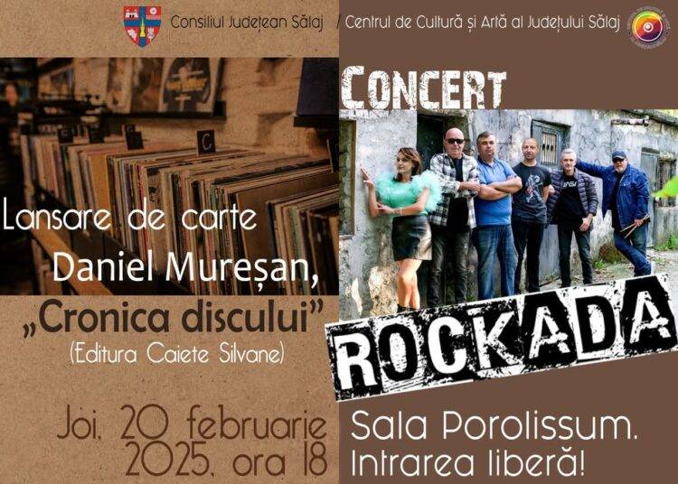 Dublu eveniment la Centrul de Cultură și Artă al Județului Sălaj: lansare de carte Daniel Mureșan și concert „Rockada”