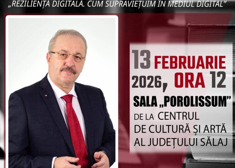 Conferință Vasile Dîncu la Centrul de Cultură și Artă al Județului Sălaj: „Reziliență digitală. Cum supraviețuim în mediul digital”