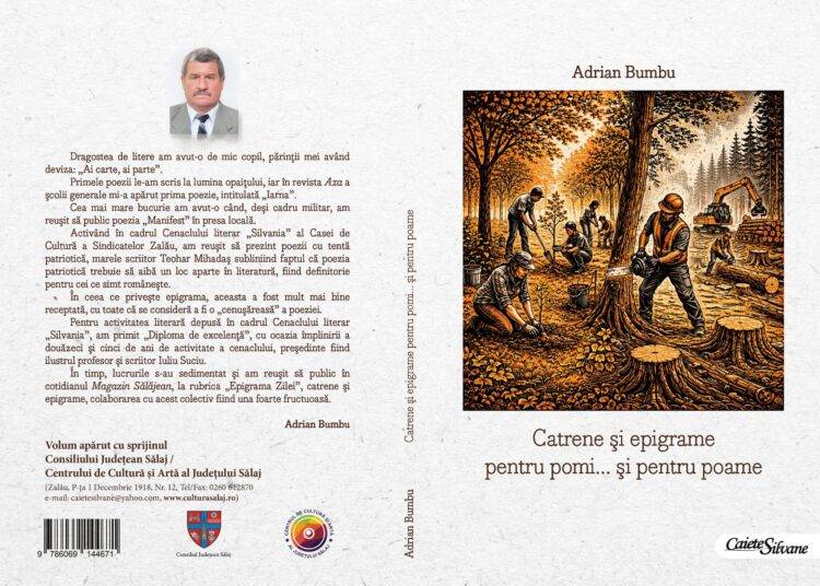 Volum de catrene și epigrame de Adrian Bumbu la Editura „Caiete Silvane”